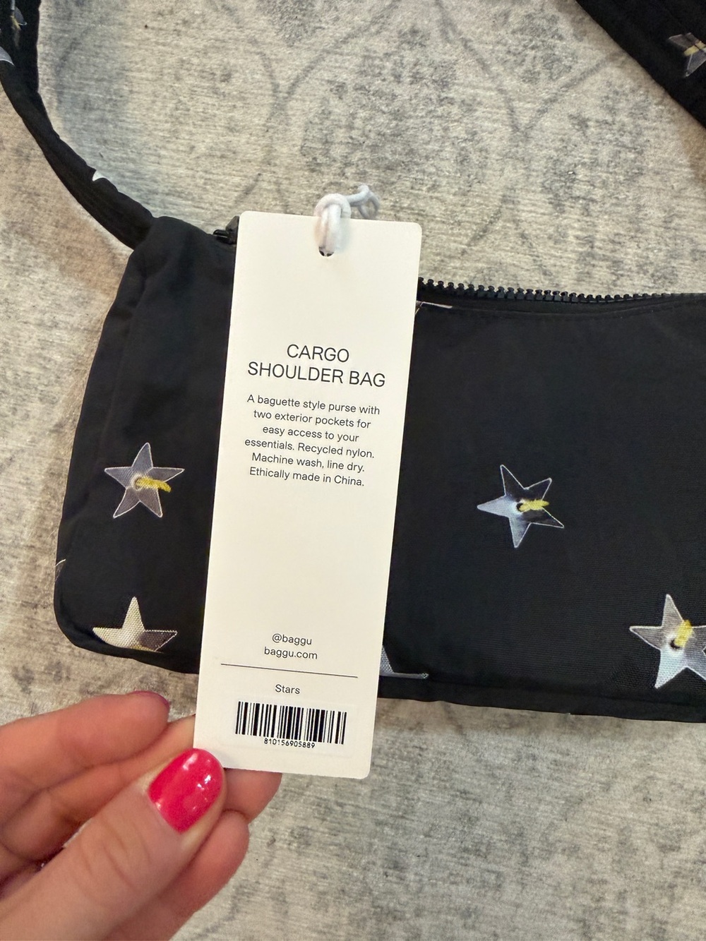 NEW Baggu Cargo Shoulder Bag - Limited Edition Stars - Picture 5 of 7